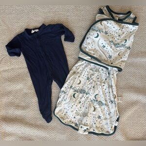 Nest Designs Swaddle Sleep Bag + Kyte NB footie bundle